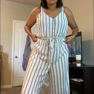 striped jumpsuit